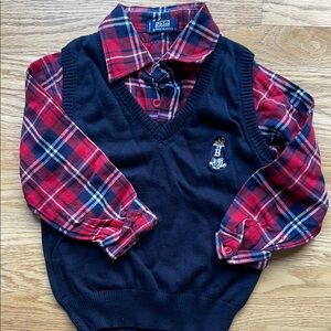 Ralph Lauren Red and Black Plaid Shirt